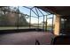 Enjoy the view from this screened patio with pavers and backyard access at 2408 Addison Creek Dr, Kissimmee, FL 34758