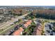 Aerial perspective of the community, highlighting the building's layout and pool area at 4818 Marks Ter # 385 B2, Orlando, FL 32811