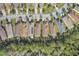 Aerial view of houses with solar panels and lush landscaping at 560 Presido Park Pl, Kissimmee, FL 34759