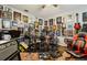 Home music studio with drum kit, guitars, and recording equipment at 648 Cortona Dr, Orlando, FL 32828