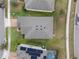 Aerial view of house and backyard at 9653 Early Loop, Groveland, FL 34736