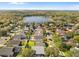 Aerial view showing lake and homes at 11016 Orangeshire Ct, Ocoee, FL 34761