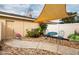 Private backyard oasis with patio and shade sail at 12557 Langstaff Dr, Windermere, FL 34786