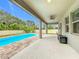 Covered patio overlooking the refreshing pool at 1870 Dumbleton Pl, St Cloud, FL 34771