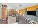 Living room with brick fireplace and built-in shelving at 2100 Suffield Dr, Winter Park, FL 32792