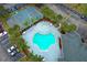 Community pool and basketball court from above at 2580 Grassy Point Dr # 102, Lake Mary, FL 32746