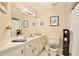 Clean bathroom, featuring a large vanity and shower at 3992 Radley Ct, Longwood, FL 32779