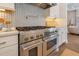 High-end stainless steel range and oven are the centerpiece of this kitchen at 400 W Hazel St, Orlando, FL 32804