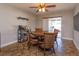 Casual dining area with a circular table and leather chairs at 1354 Tierra Cir, Winter Park, FL 32792