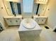 Elegant bathroom featuring a soaking tub nestled between dual vanities and stylish fixtures, creating a serene retreat at 16337 Silver Grove Blvd, Winter Garden, FL 34787