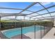 Screened pool and patio area with table and chairs at 2220 Wyndham Palms Way, Kissimmee, FL 34747