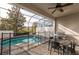 Private screened pool and patio with grill at 236 Captiva Dr, Davenport, FL 33896