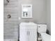 Simple bathroom with white vanity and shower at 2901 Primrose Ct, Orlando, FL 32803