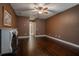 Spacious bedroom with hardwood floors and fireplace at 38633 Lakeview Walk, Lady Lake, FL 32159
