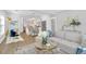 Open concept living space with a modern kitchen and stylish furnishings at 413 W Princeton St, Orlando, FL 32804