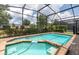 Screened pool and spa with patio furniture and a covered lanai at 9009 Rhodes St, Kissimmee, FL 34747