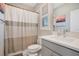 Clean bathroom with shower/tub combo and vanity at 931 Kylee Aly, Winter Garden, FL 34787
