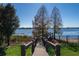 Wooden walkway to private lake dock at 11618 Vinci Dr, Windermere, FL 34786