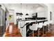 Modern kitchen with black and white marble island at 11618 Vinci Dr, Windermere, FL 34786