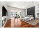 Spacious main bedroom with water views and fireplace at 11618 Vinci Dr, Windermere, FL 34786