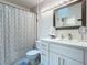 Clean bathroom with white vanity and shower/tub combo at 120 Crooked Pine Rd, Port Orange, FL 32128