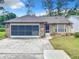 Brick ranch house with screened garage and landscaped yard at 120 Crooked Pine Rd, Port Orange, FL 32128