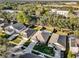 Aerial view of neighborhood showing home with pool at 211 Lynn St, Oviedo, FL 32765