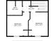 Two-bedroom, one-bathroom floor plan with hall and small bath at 2956 Lucayan Harbour Cir # 107, Kissimmee, FL 34746