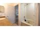 Bathroom with tub, shower, and view of bedroom at 3428 Calabria Ave, Davenport, FL 33897