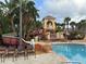 Fun water slide feature by the pool, offering a thrilling experience at 3428 Calabria Ave, Davenport, FL 33897