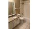 Bathroom with granite countertop vanity and shower/tub combo at 371 Lexingdale Dr, Orlando, FL 32828