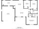 1216 sq ft home floor plan, featuring 3 bedrooms, 2 baths, living room, kitchen, and garage at 5711 Bolling Dr, Orlando, FL 32808