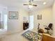 Bright home office features built-in shelving and exercise equipment at 8737 The Esplanade # 65, Orlando, FL 32836