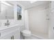 Clean bathroom with a shower/tub combo and white vanity at 100 Ledbury Dr, Longwood, FL 32779