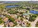 Aerial view of neighborhood by the lake at 10125 Canopy Tree Ct, Orlando, FL 32836