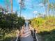 Nature path leads to a scenic waterfront gazebo at 10125 Canopy Tree Ct, Orlando, FL 32836