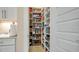 Walk-in pantry with ample shelving for storage at 25500 Hawks Run Ln, Sorrento, FL 32776