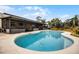 Large kidney shaped pool, screened patio, and lush landscaping at 2700 Dorado Ct, Apopka, FL 32703