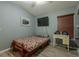 Simple bedroom with a futon and a ceiling fan at 3202 Alling, Deltona, FL 32725