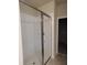 Shower stall with glass enclosure in bathroom at 419 Venetian Palms Blvd, New Smyrna Beach, FL 32168