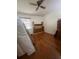 Bedroom with wood floors and a wooden bed frame at 5022 Log Wagon Rd, Ocoee, FL 34761