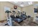 Exercise room with treadmills and stationary bikes at 5300 S Atlantic Ave # 604, New Smyrna Beach, FL 32169