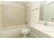 Clean bathroom with tub, toilet, and vanity at 596 Orange Dr # 151, Altamonte Springs, FL 32701