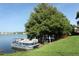 Private boat dock on a serene lake at 596 Orange Dr # 151, Altamonte Springs, FL 32701