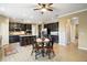 Open concept kitchen with island and breakfast nook at 745 Andrew St, Eustis, FL 32726