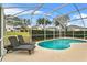 Inviting kidney-shaped pool with screened enclosure at 1685 Waterview Loop, Haines City, FL 33844