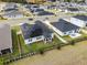 Aerial view of houses with solar panels at 1933 Burgundy Dr, Minneola, FL 34715