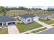 Aerial view of houses and street at 1933 Burgundy Dr, Minneola, FL 34715