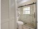 Clean bathroom with updated fixtures and walk-in shower at 240 Shady Oaks Cir, Lake Mary, FL 32746