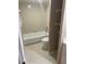 Bathroom with shower/tub combo and linen closet at 5392 Elm Ct # 363, Orlando, FL 32811